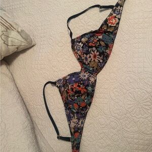 Madewell Floral Triangle Bralette Multicolor Blooms